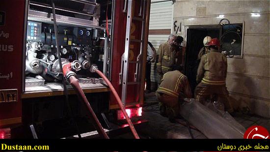 آتش سوزی ساختمان 4 طبقه در خیابان منصوری +تصاویر
