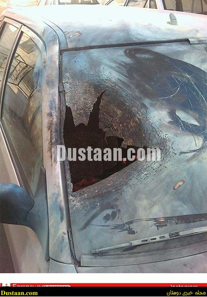 www.dustaan.com-dustaan.com-اصابت نارنجک به خودروی پراید