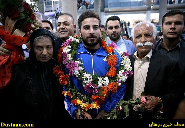 www.dustaan.com-گزارش تصویری از بازگشت کاروان وزنه برداری به کشور