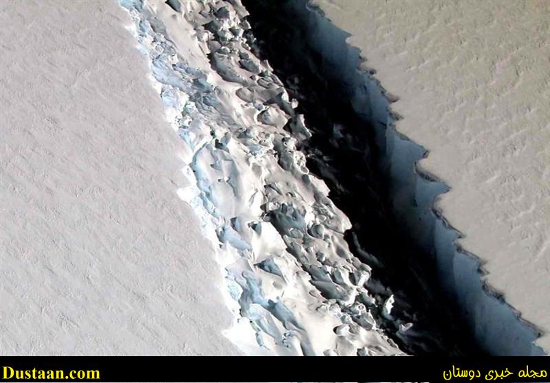 www.dustaan.com-عکس: دو نیم شدن کوه یخی در قطب جنوب!
