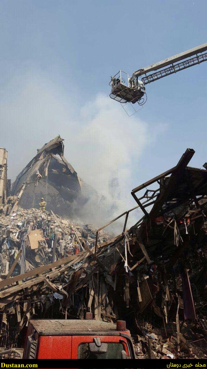 www.dustaan.com-تصاویری از لحظه فروریختن ساختمان پلاسکو