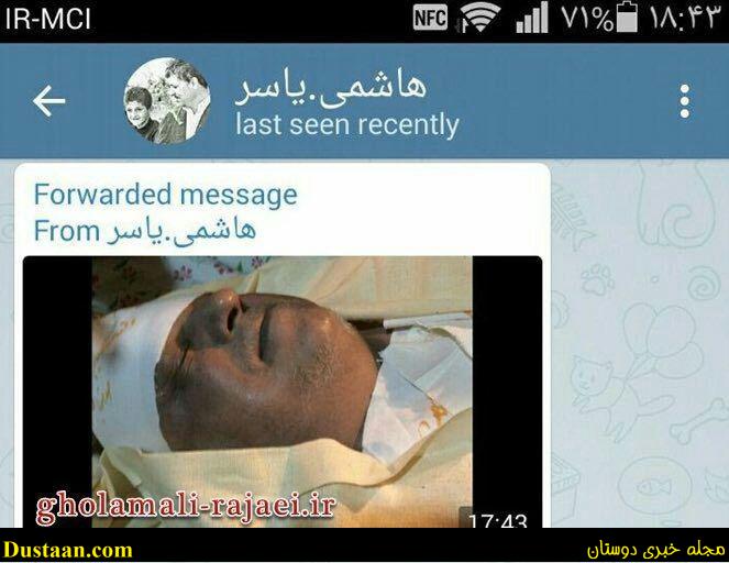 www.dustaan.com-انتشار تصویری از پیکر کفن پوش آیت‌ الله هاشمی رفسنجانی