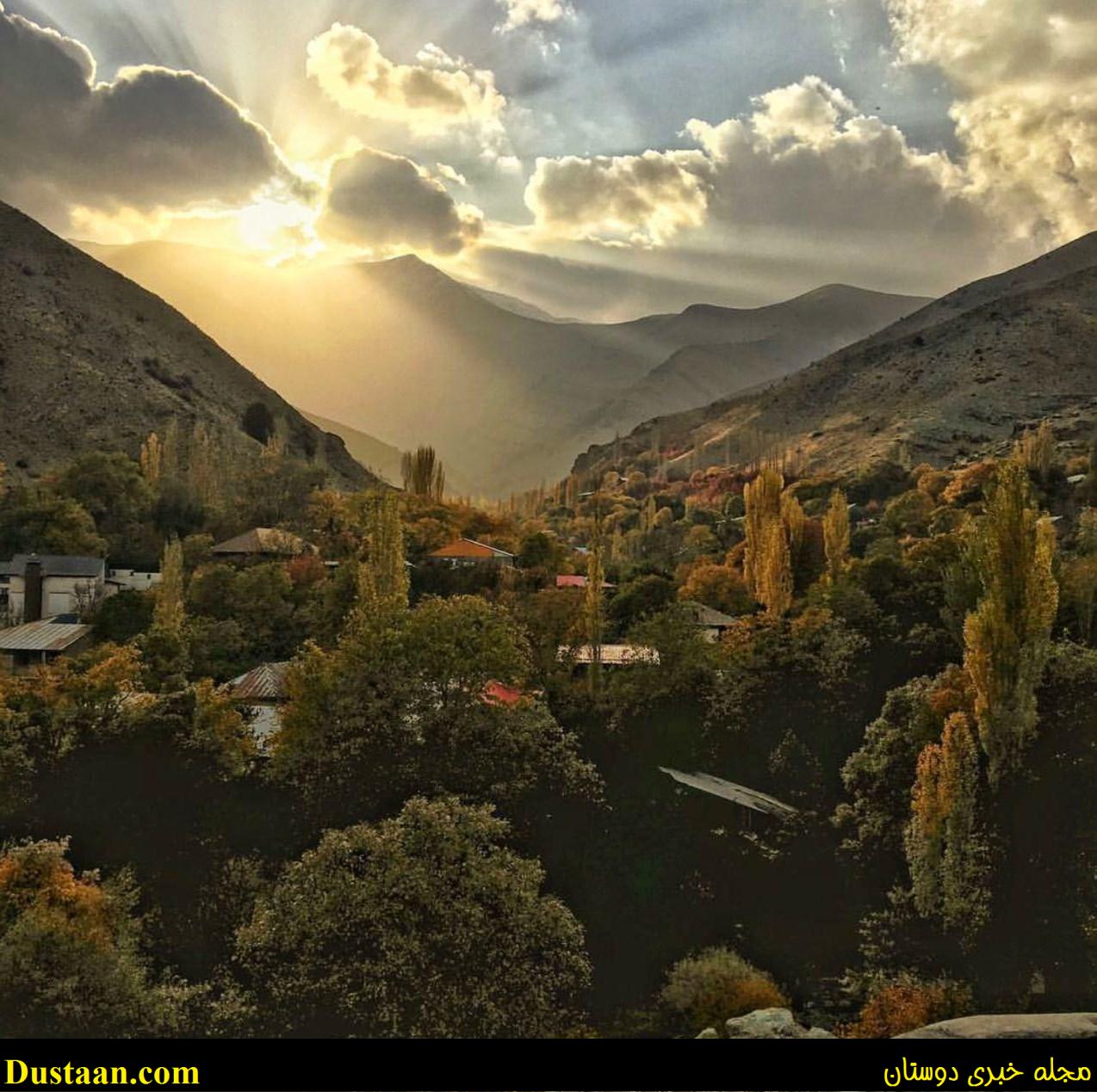 www.dustaan.com-تصویری بسیار زیبا از طلوع خورشید در شمیران تهران