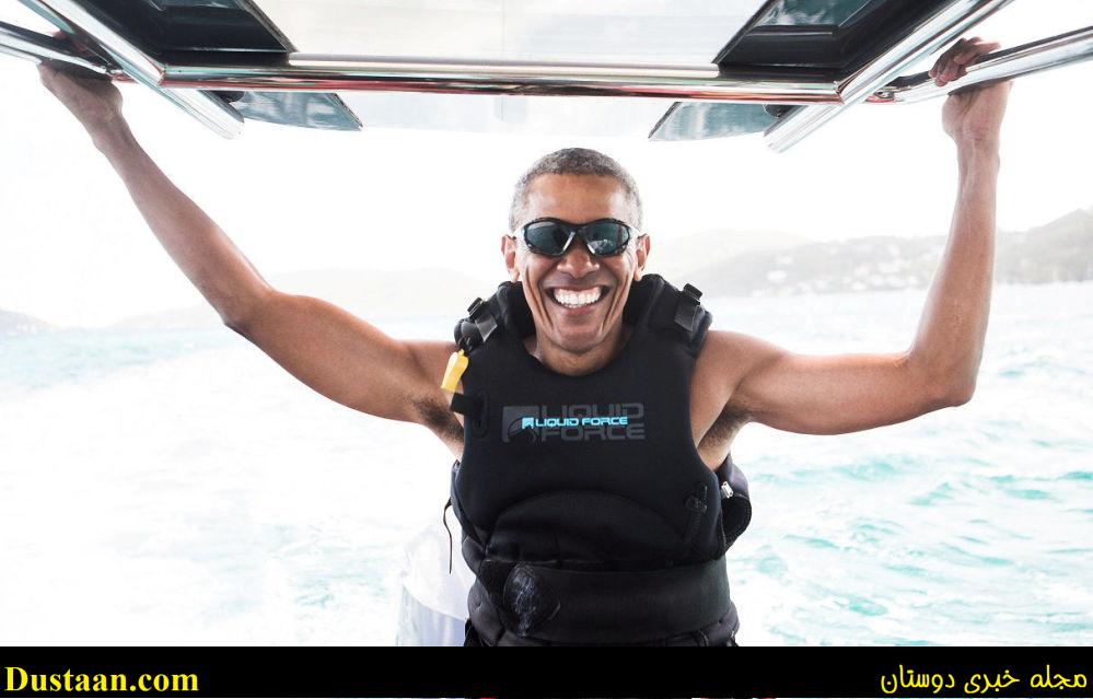 www.dustaan.com-خوشگذرانی باراک اوباما با «کایت سرفینگ» +عکس
