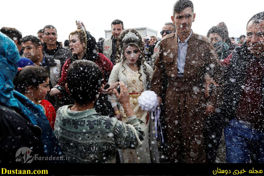www.dustaan.com-تصاویر جالب از مراسم عروسی در اردوگاه پناهجویان موصل