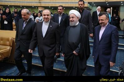 www.dustaan.com-dustaan.com-حواشی حضور روحانی در جمع مدال آوران/تصاویر 