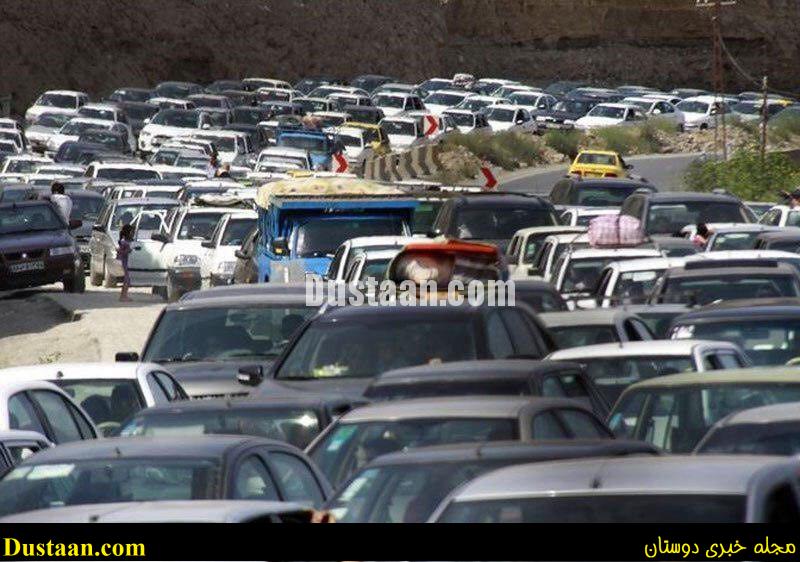 www.dustaan.com-dustaan.com-ترافیک شدید در جاده چالوس/عکس