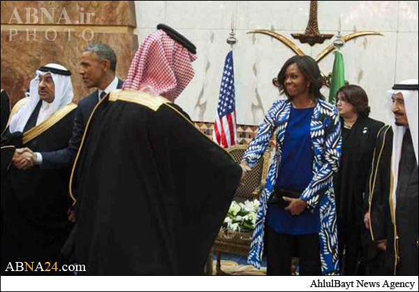 تصاویر/ جنجال حضور همسر باراک اوباما در عربستان!