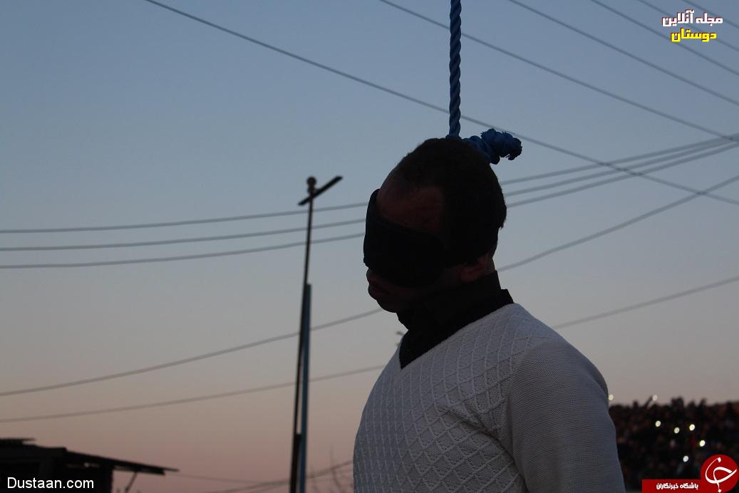 اعدام قاتل بانوی میاندورودی در ملاء عام+تصاویر