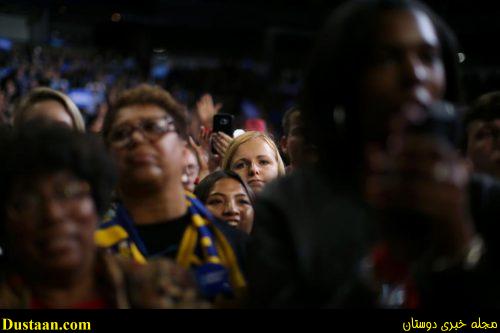 Supporters listen to a speech by Michelle Obama in Winston-Salem. REUTERS/Carlos Barria