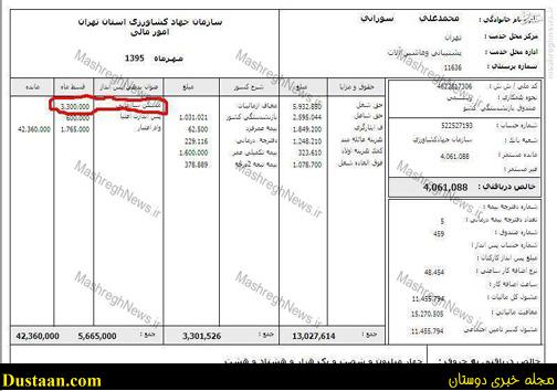 فیش حقوقی جانبازی که مسئولین «جهاد» همسرش را به گدایی تشویق کردند