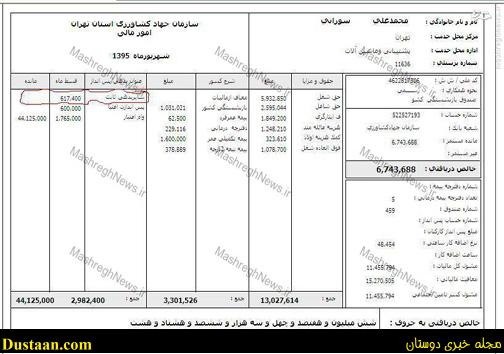 فیش حقوقی جانبازی که مسئولین «جهاد» همسرش را به گدایی تشویق کردند