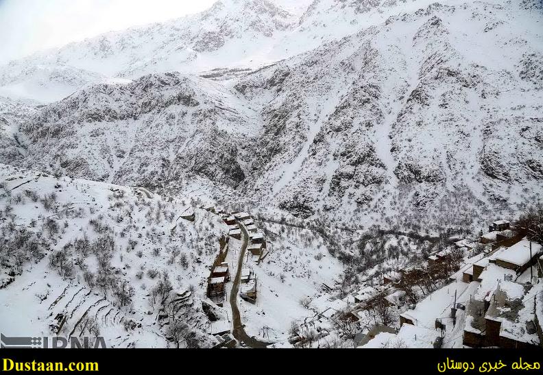 چهره زمستانی روستای اورامان تخت