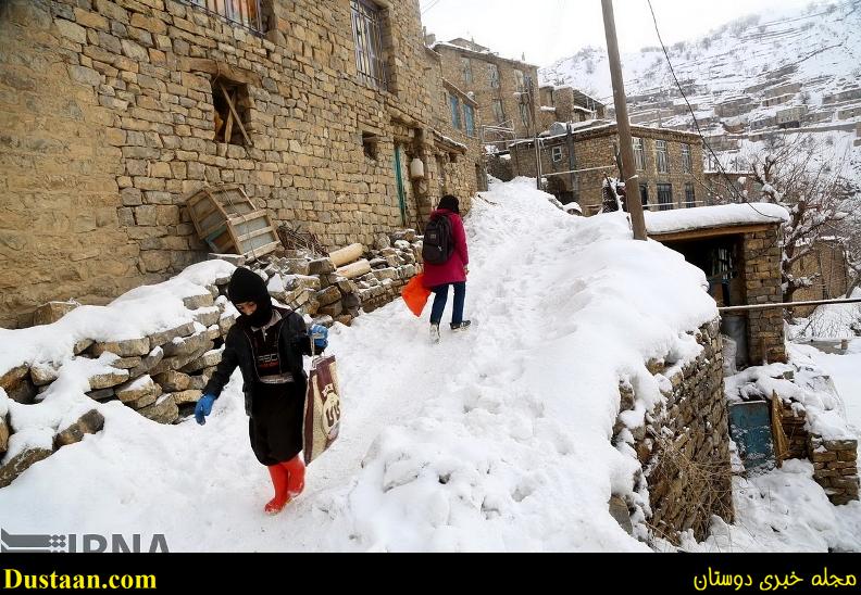 چهره زمستانی روستای اورامان تخت