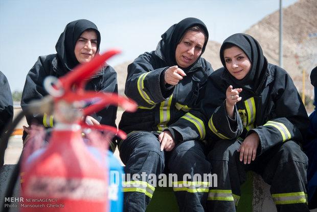 آموزش بانوان داوطلب آتش نشان‎/تصاویر