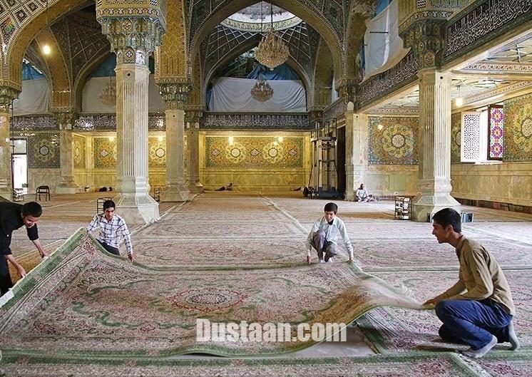 خانه تکانی مساجد در آستانه ماه رمضان/تصاویر