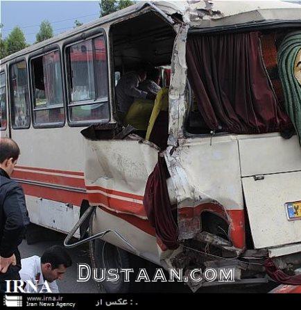 تصادف مرگبار مینی بوس زائران با تریلر در اندیمشک 