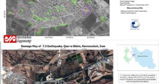 تصاویر ماهواره ای از مناطق زلزله زده ایران و عراق