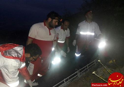 سقوط مرد جوان به دره فلار الموت