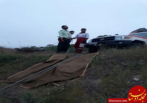 سقوط مرد جوان به دره فلار الموت